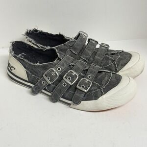 Rocket Dog Jolissa Aviator Distressed Black Fashion Sneakers Womens Size 10